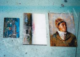 Mészöly, Géza - On the Middle: Mészöly Géza: Twilight, 17,5x27 cm, oil on board, Signed lower right: Mészöly Géza, Right Side: Deák-Ébner Lajos: Bretagne Boy, 29,3x20,5 cm, oil on board, Signed lower right: Ébner L., Photo: Tamás Kieselbach